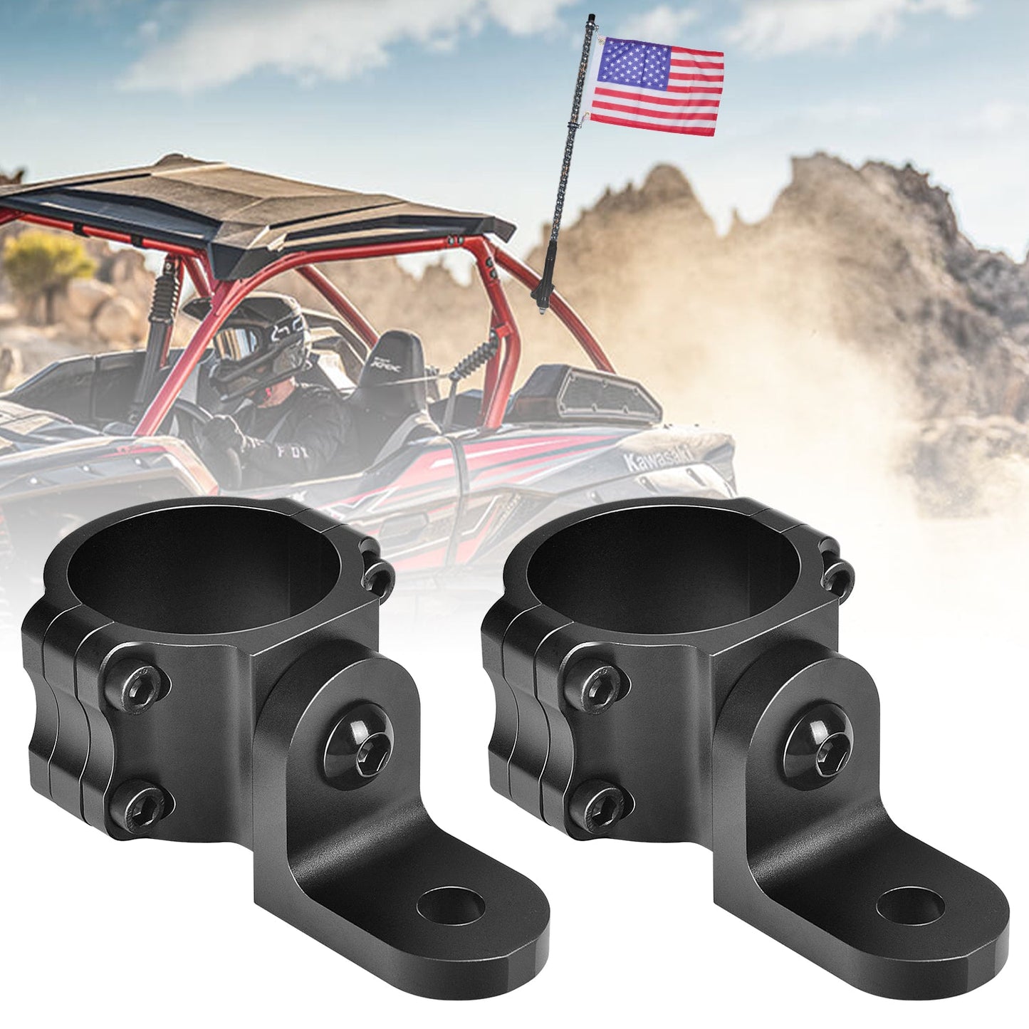 Heavy Duty Adjustable Whip Light Mount