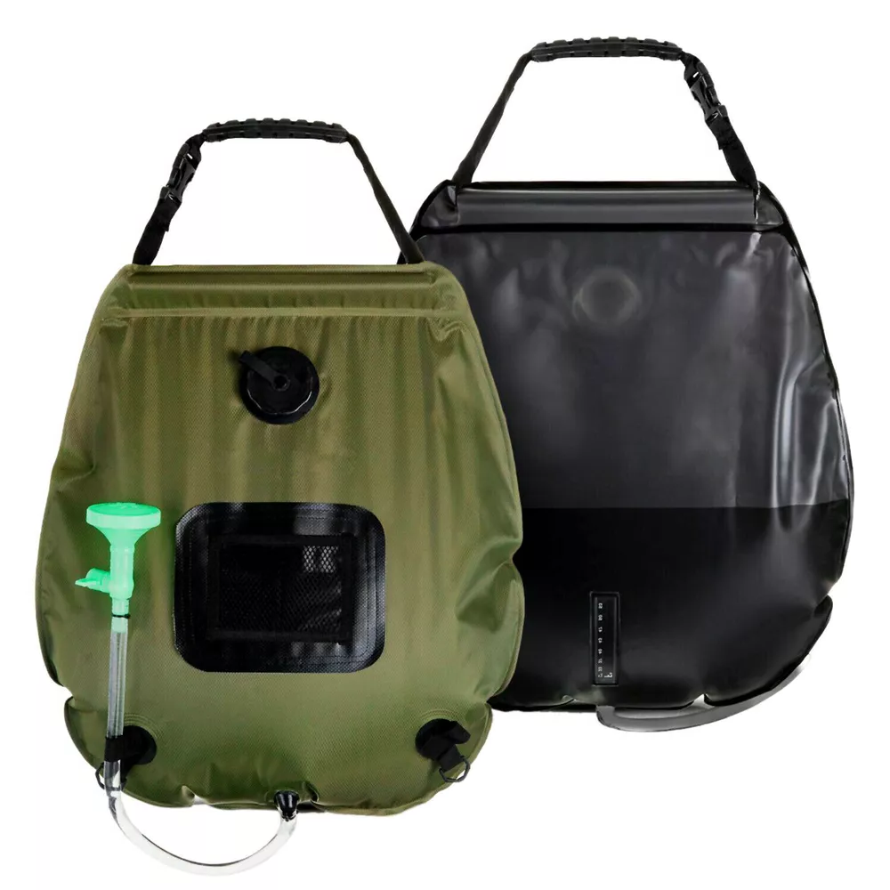 5 Gallon Solar Shower Bag Portable Outdoor Heated Camping Shower