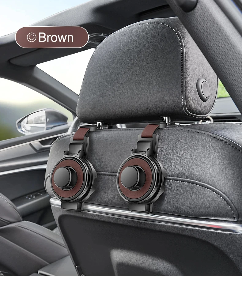 Multi-Purpose Car Seat Headrest Hook & Cup Holder – Ultimate Backseat Organizer for Bags and Drinks