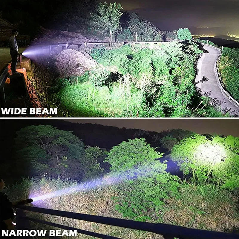 Super Bright LED Tactical Flashlight Rechargeable 100000 LM