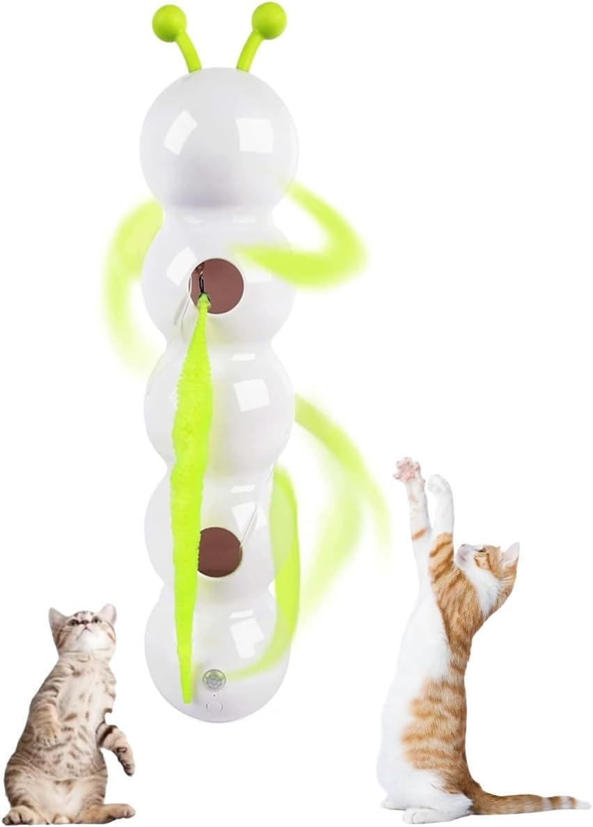 Smart Motion-Activated Cat Toy – Interactive Wack-a-Worm Tail Teaser Pops from Holes for Nonstop Feline Fun & Hunting Practice