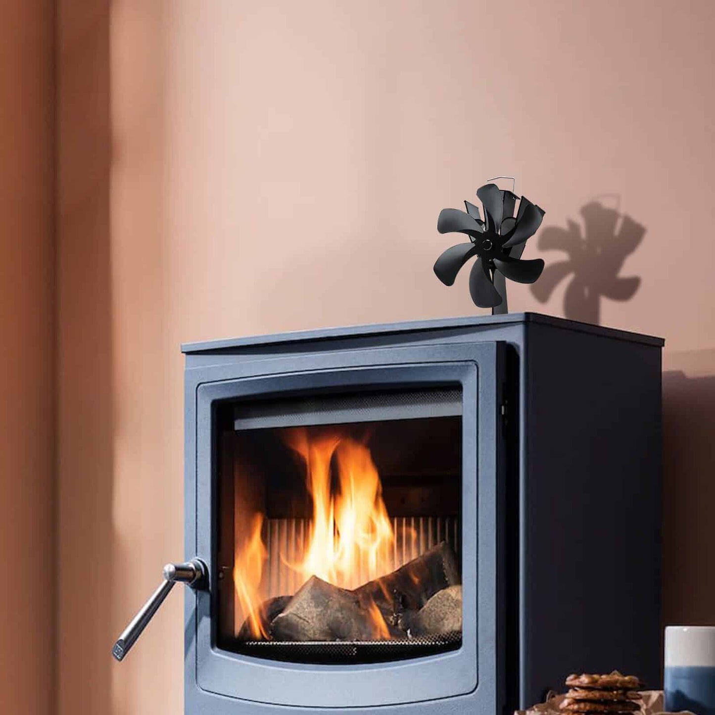 Heat Powered Fireplace Stove Fan - 6 Blades 360° Rotation Log Wood Burner
