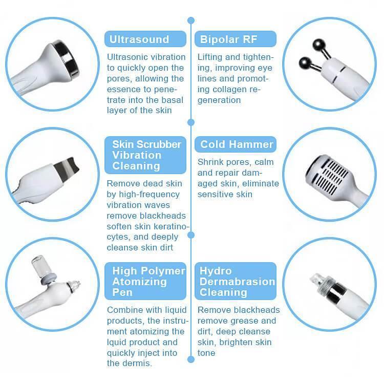 6 in 1 Hydro Dermabrasion Water Deep Skin Peeling Machine