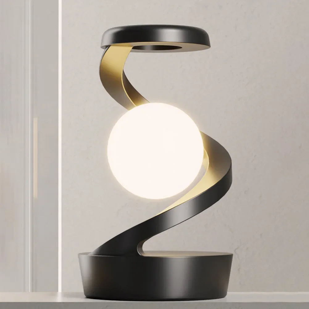 Levitating Moon Lamp – 3D Floating LED Light with Wireless Charging & Multicolor Glow