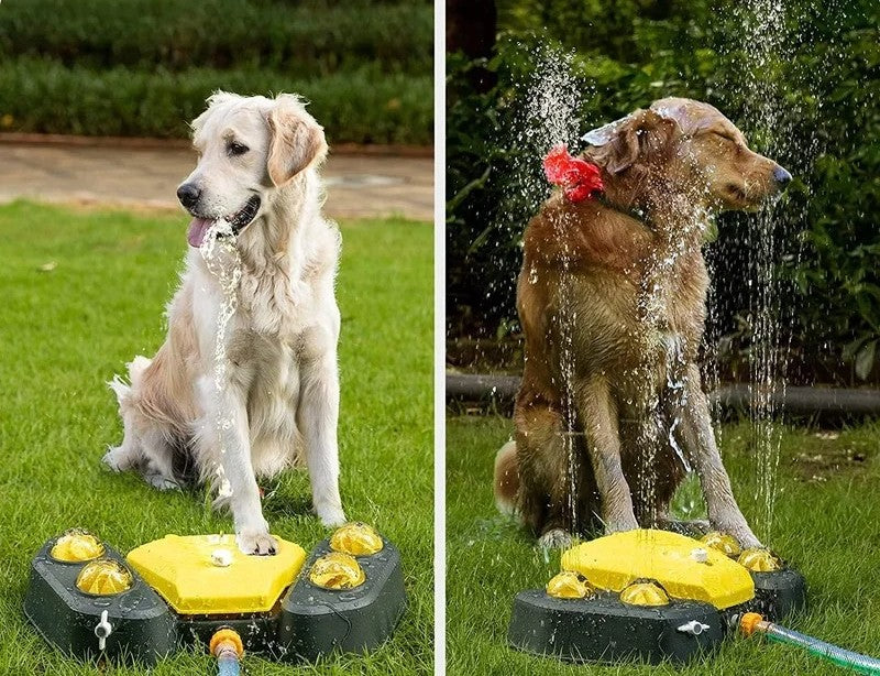 Automatic Pet Water Sprinkler Toy – Fun Outdoor Dog Bath & Drinking Feeder for Hot Summer Days