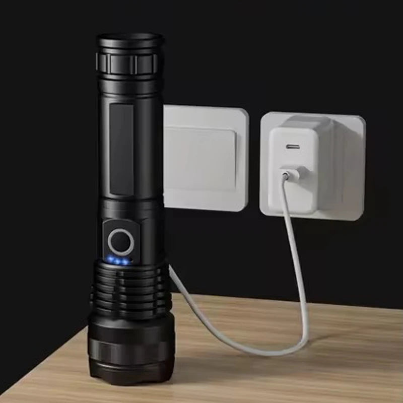 Super Bright LED Tactical Flashlight Rechargeable 100000 LM