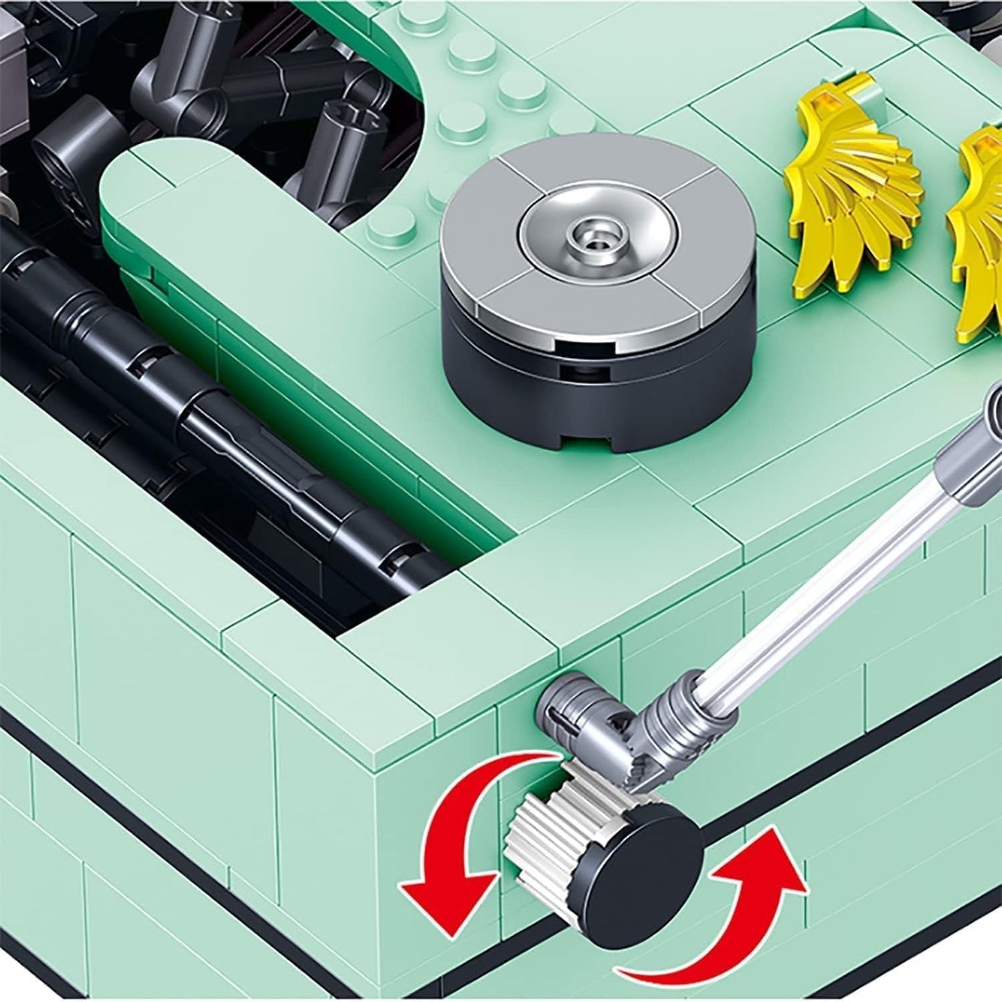 Retro Typewriter Building Blocks Set – 820pcs Micro Creative Construction Toy for Adults & Kids