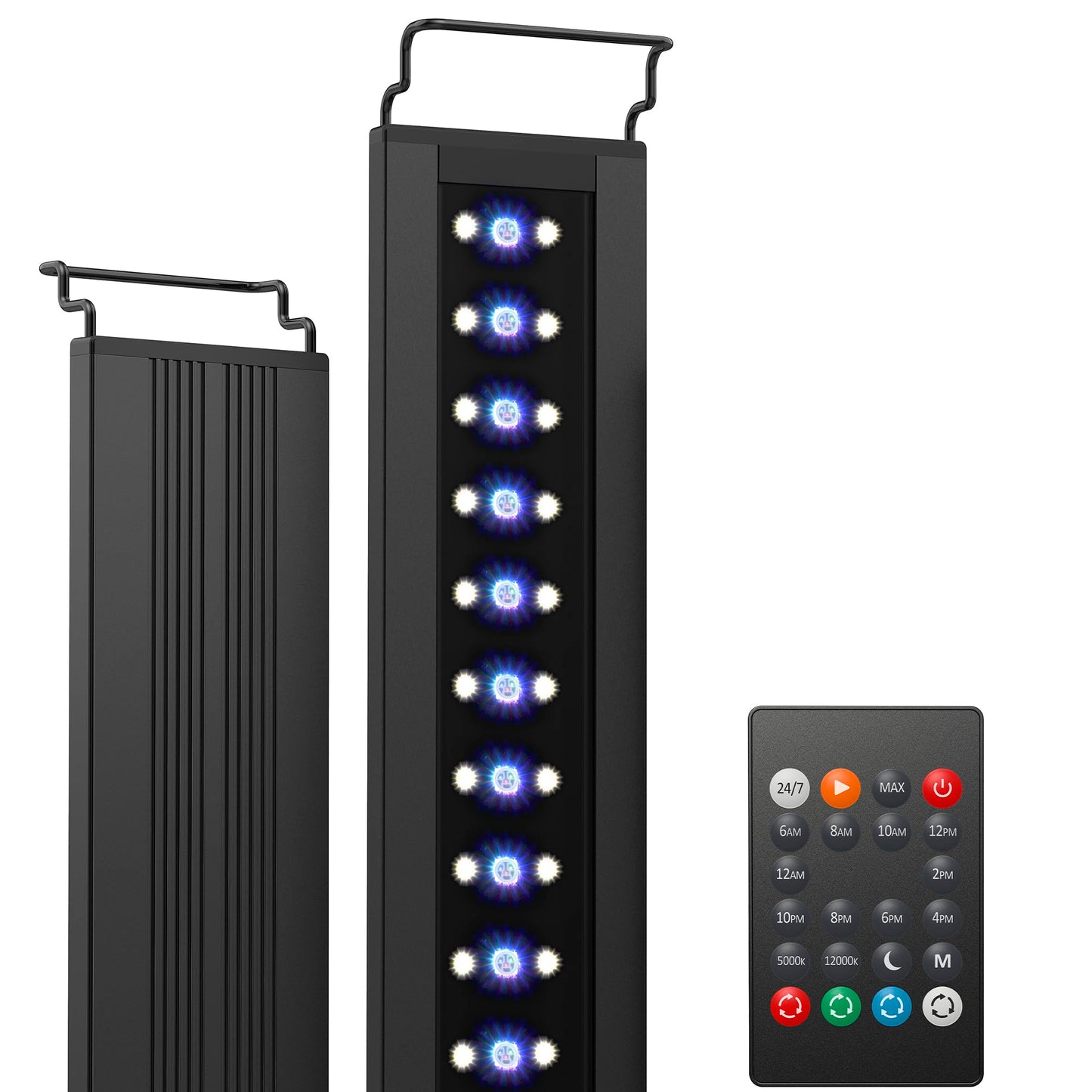 24/7 LED Aquarium Light for Plants, 30-36 Inches, 19W, Full Spectrum Fish Tank Light with Timer, Brightness Adjustable