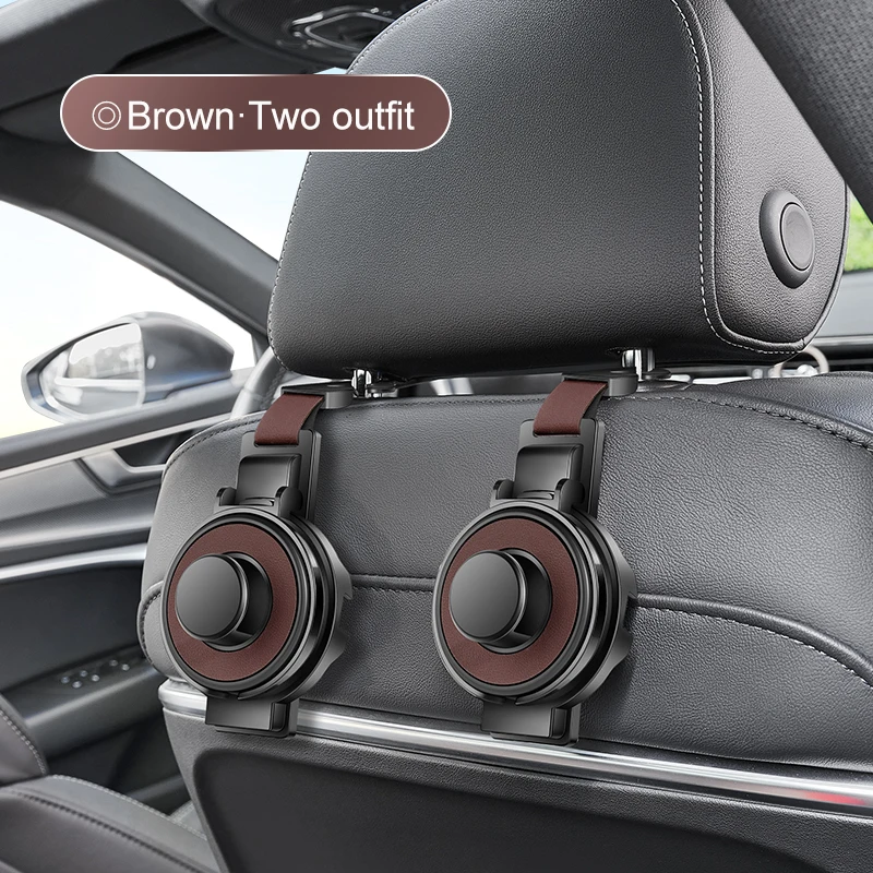 Multi-Purpose Car Seat Headrest Hook & Cup Holder – Ultimate Backseat Organizer for Bags and Drinks