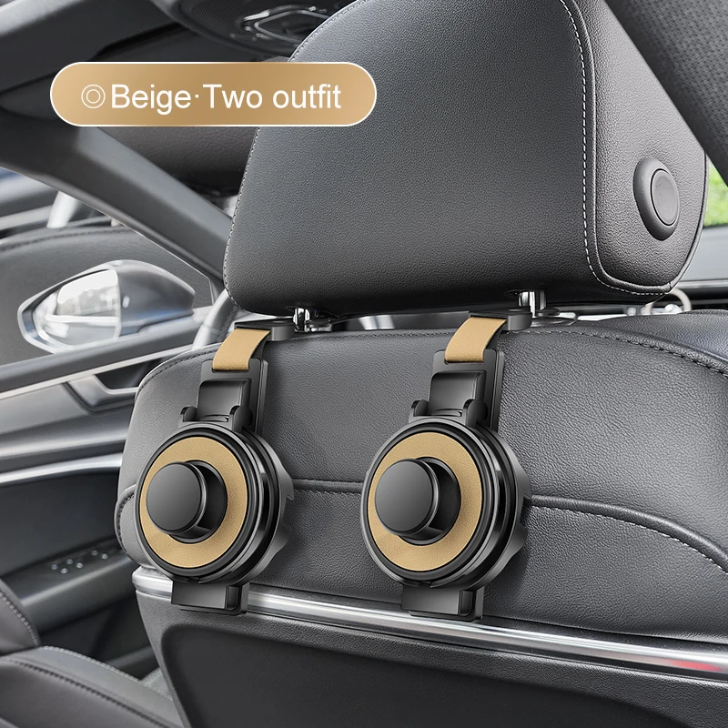 Multi-Purpose Car Seat Headrest Hook & Cup Holder – Ultimate Backseat Organizer for Bags and Drinks