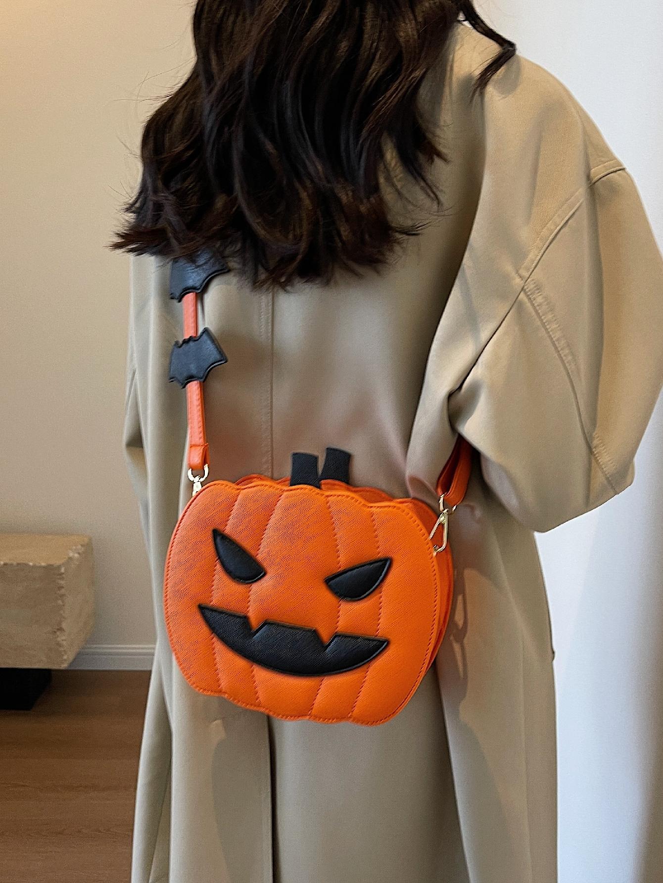 Steampunk Gothic Pumpkin Bag – Funky Crossbody Purse for Women, Teens, and College Students’ Halloween Style