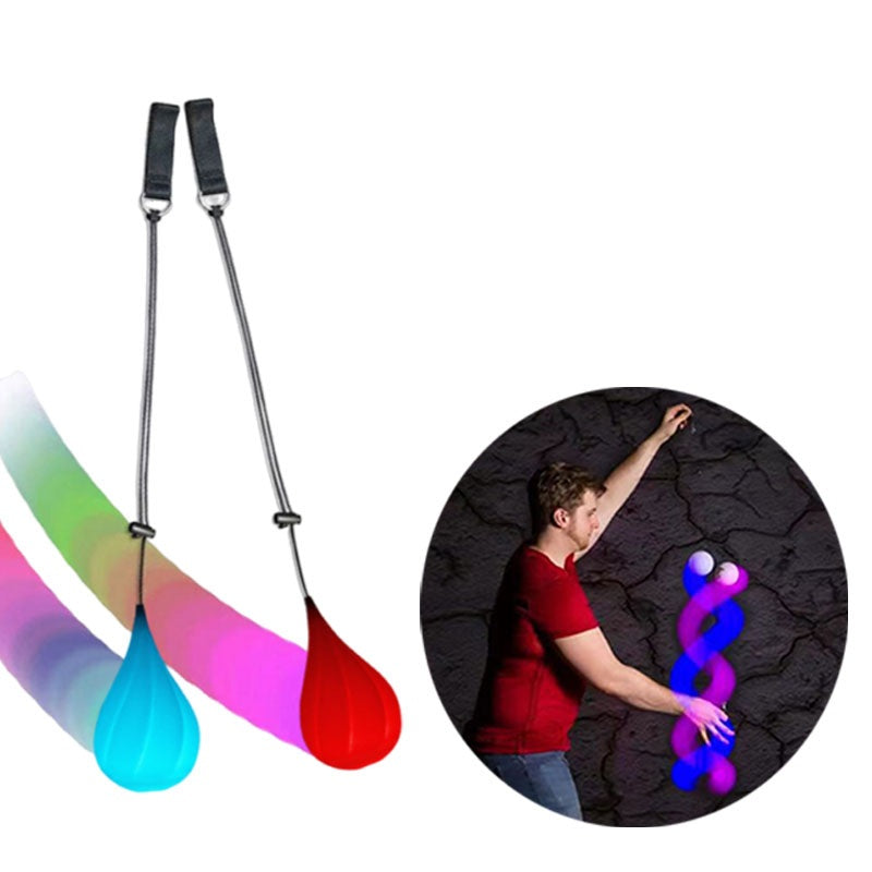 Water Droplets Luminous Ball – Luminous Belly Dance Props for Yoga, Stage Performance, Flow Arts & Nighttime Exercise Training