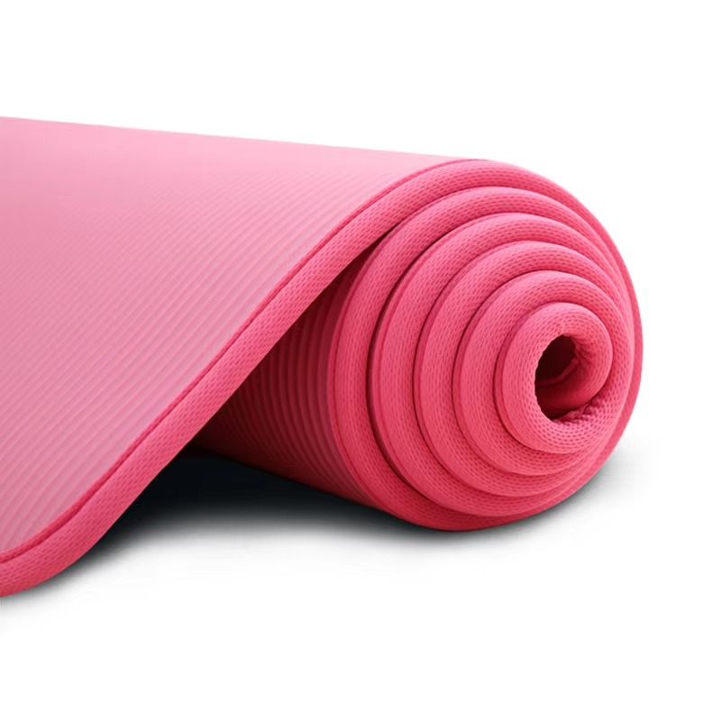Extra Thick 0.39inch Non-Slip Exercise and Yoga Mat with Carry Band