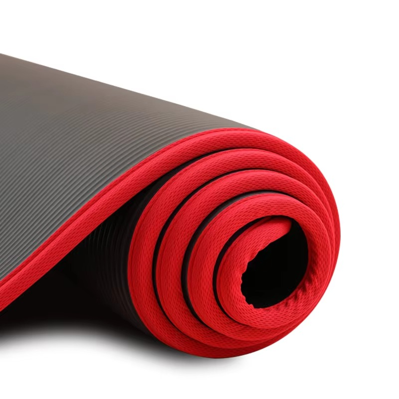 Extra Thick 0.39inch Non-Slip Exercise and Yoga Mat with Carry Band