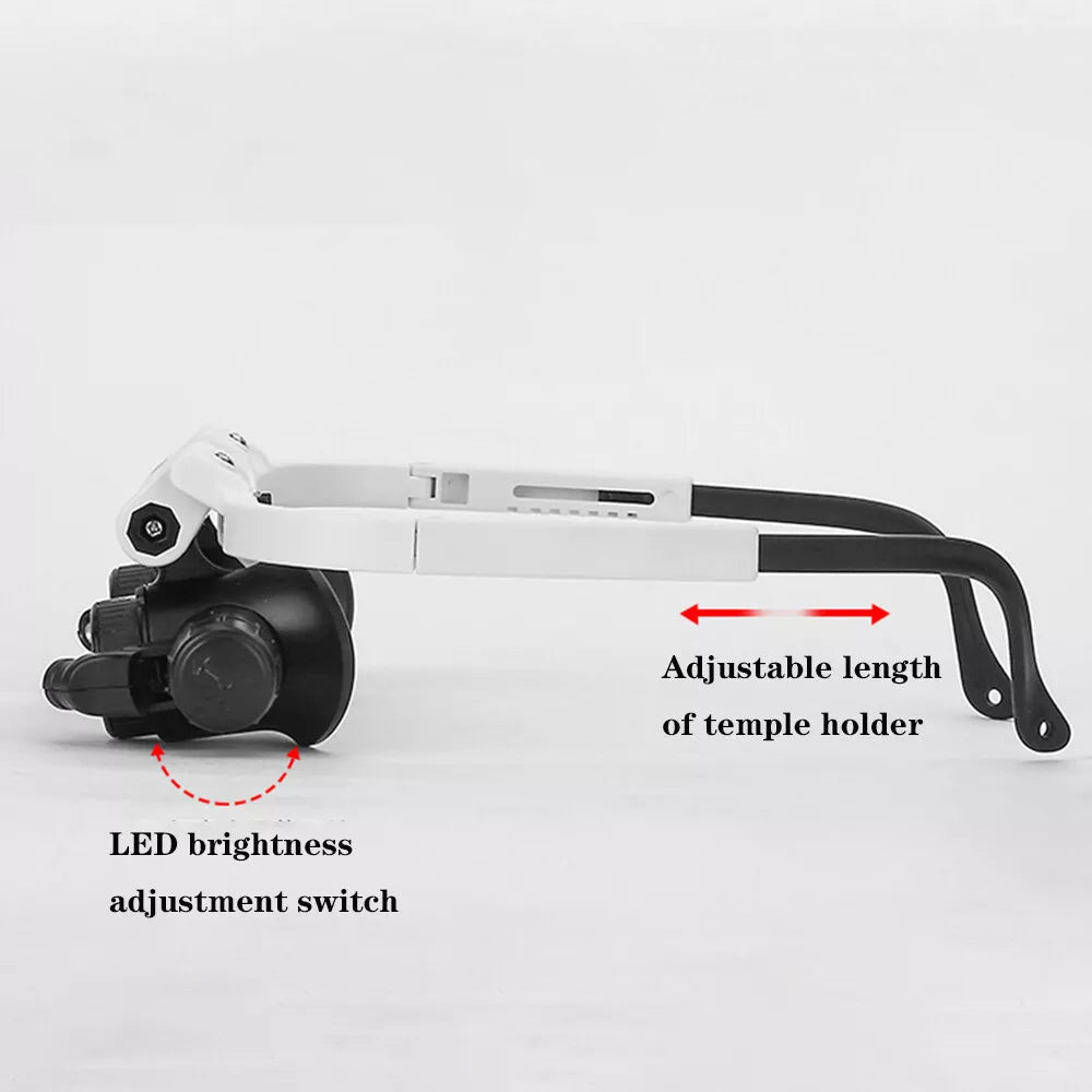 LED Magnifier Glasses – Enhanced Precision for Detailed Tasks and Close-Up Work