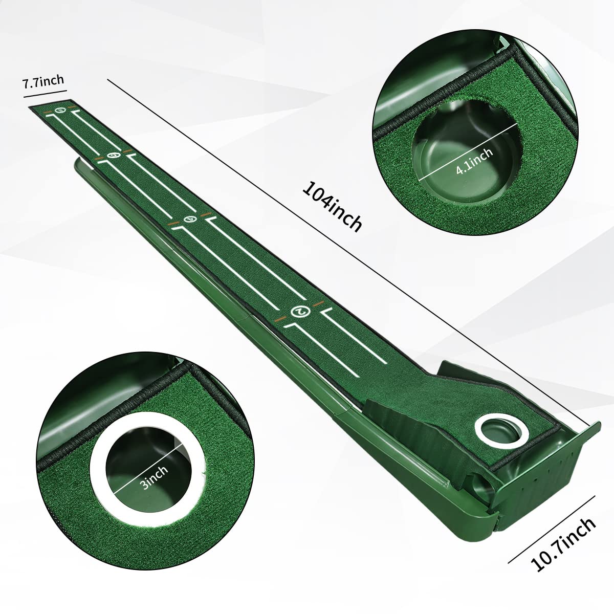 Golf Putting Green Indoor Set With Auto Ball Return