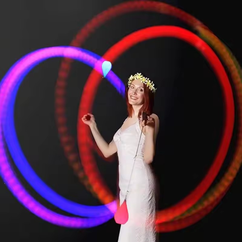 Water Droplets Luminous Ball – Luminous Belly Dance Props for Yoga, Stage Performance, Flow Arts & Nighttime Exercise Training