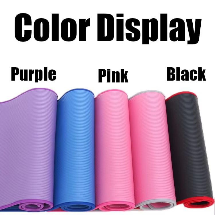 Extra Thick 0.39inch Non-Slip Exercise and Yoga Mat with Carry Band
