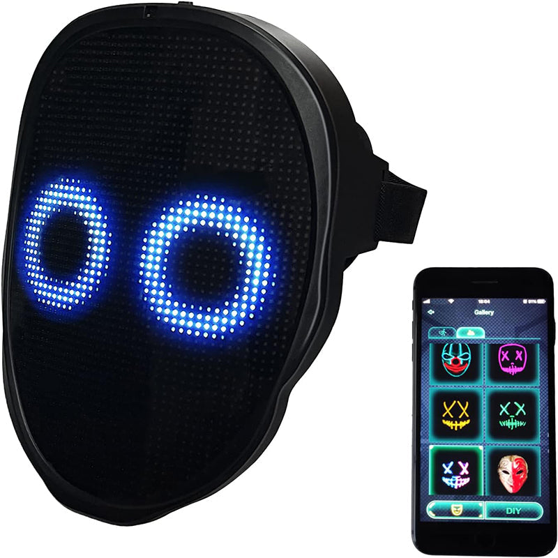 Smart LED Light-Up Mask for Halloween and Parties
