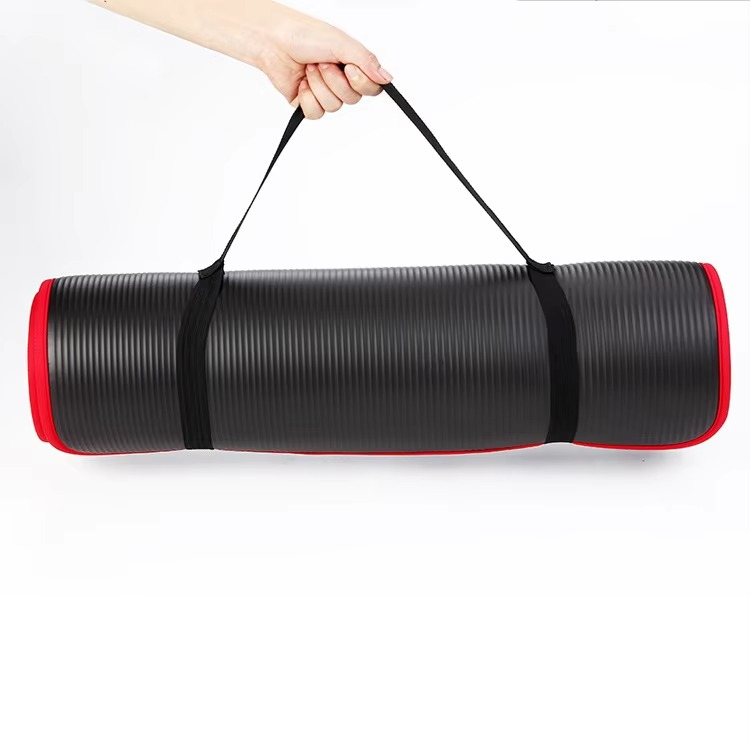 Extra Thick 0.39inch Non-Slip Exercise and Yoga Mat with Carry Band