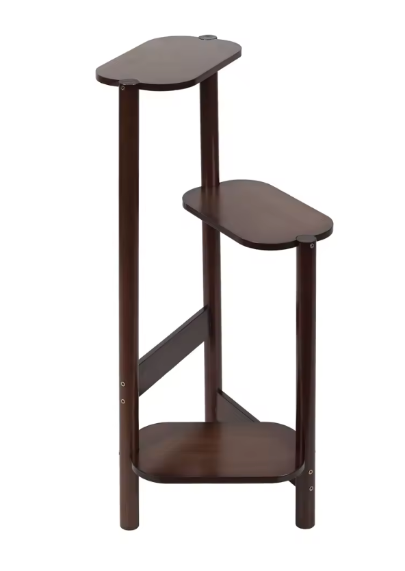 3 Tier Bamboo Tall Corner Plant Rack Planter Stand Flower Pot Holder