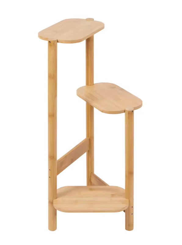 3 Tier Bamboo Tall Corner Plant Rack Planter Stand Flower Pot Holder
