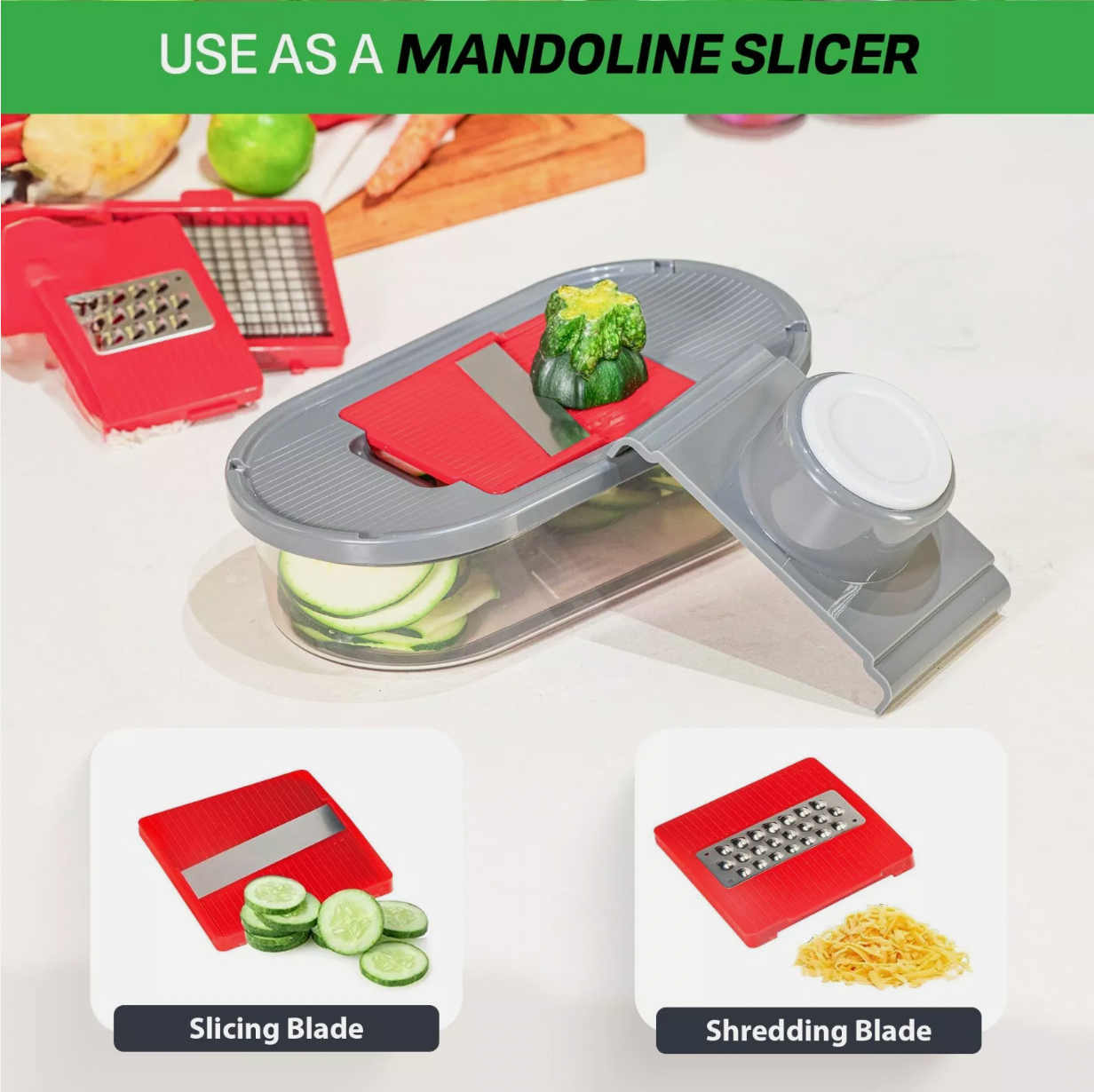 All in 1 Sharp Veggie Chopper Food, Vegetable, and Salad Chopper