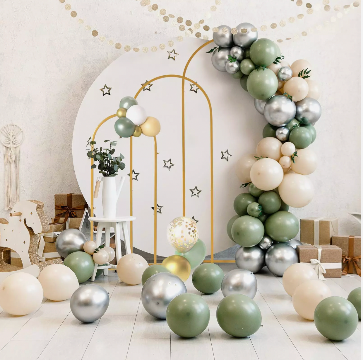 Metal Arch Backdrop Stand Gold Wedding Arch Stand Set of 3(6FT/5FT/4FT)for Party
