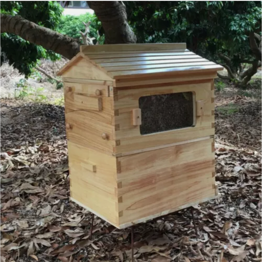 Auto Seep Full Set 7PCS Beehive Honey Hive Frame +Cedarwood Beekeeping Brood Box