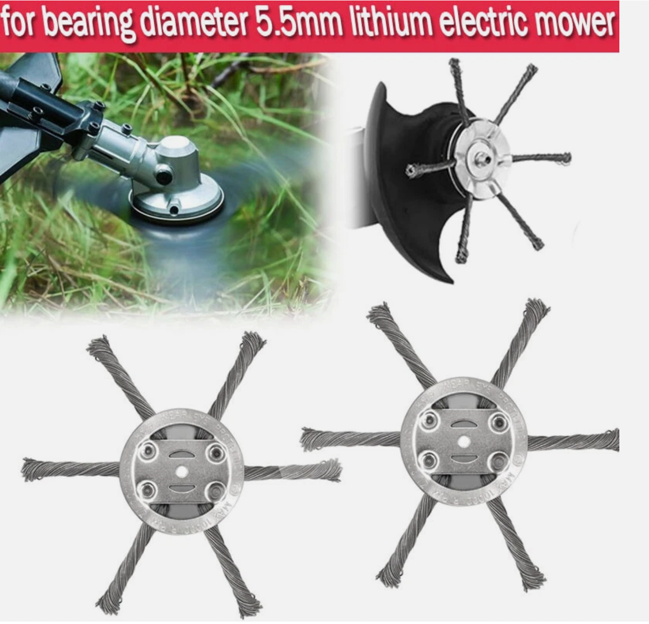 Lawn Mower Steel Wire Grass Trimmer Head Brush Cutter Weed Eater Trimmer Head