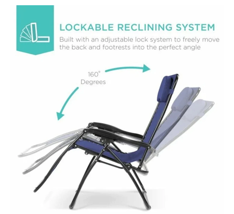 Relaxluxe Zero Gravity Outdoor Lounge Chair