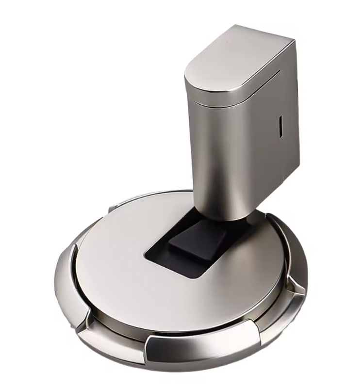 Windproof Door Stoppers Indoor Adjustable Safety Bottom of Door Holder No Drilling Heavy Duty Mechanical Floor Door Stop with Screws and Adhesive Polished Gold