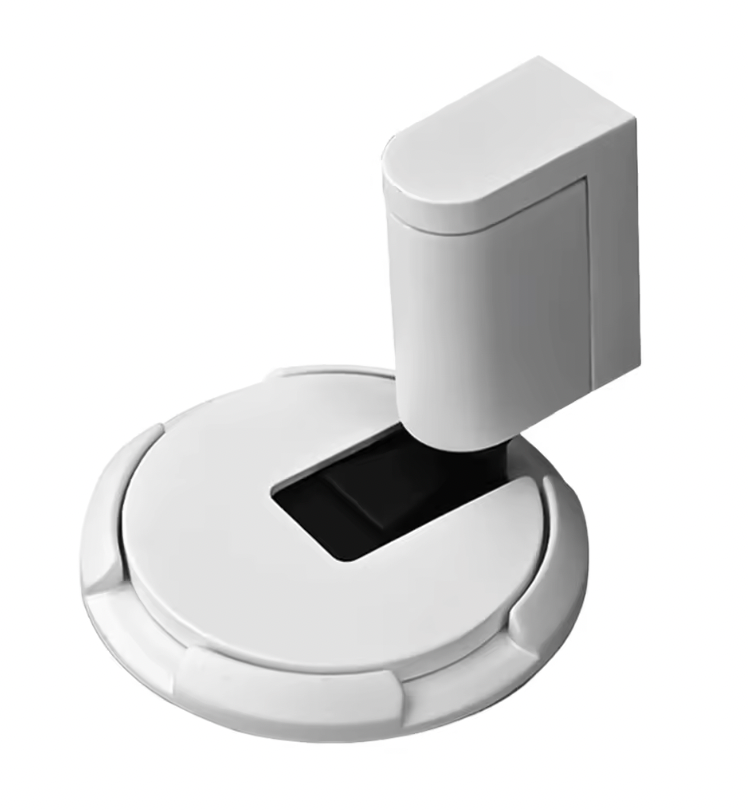 Windproof Door Stoppers Indoor Adjustable Safety Bottom of Door Holder No Drilling Heavy Duty Mechanical Floor Door Stop with Screws and Adhesive Polished Gold