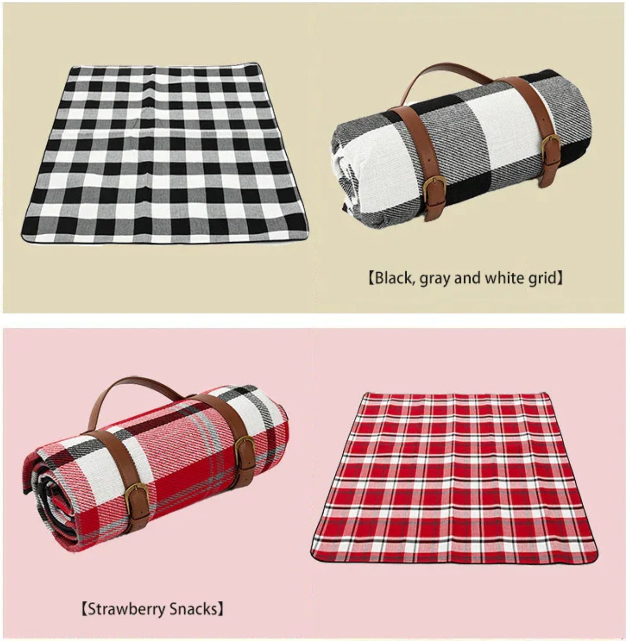 Outdoor Plaid Picnic Blanket Waterproof