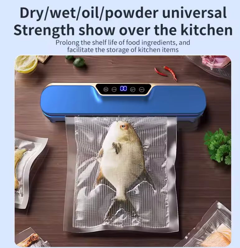 New LCD touch screen household food automatic vacuum sealing machine