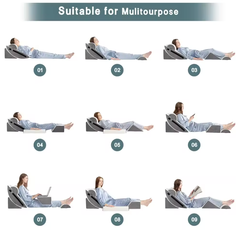 6pcs Orthopedic Bed Wedge Pillow Set for Sleeping