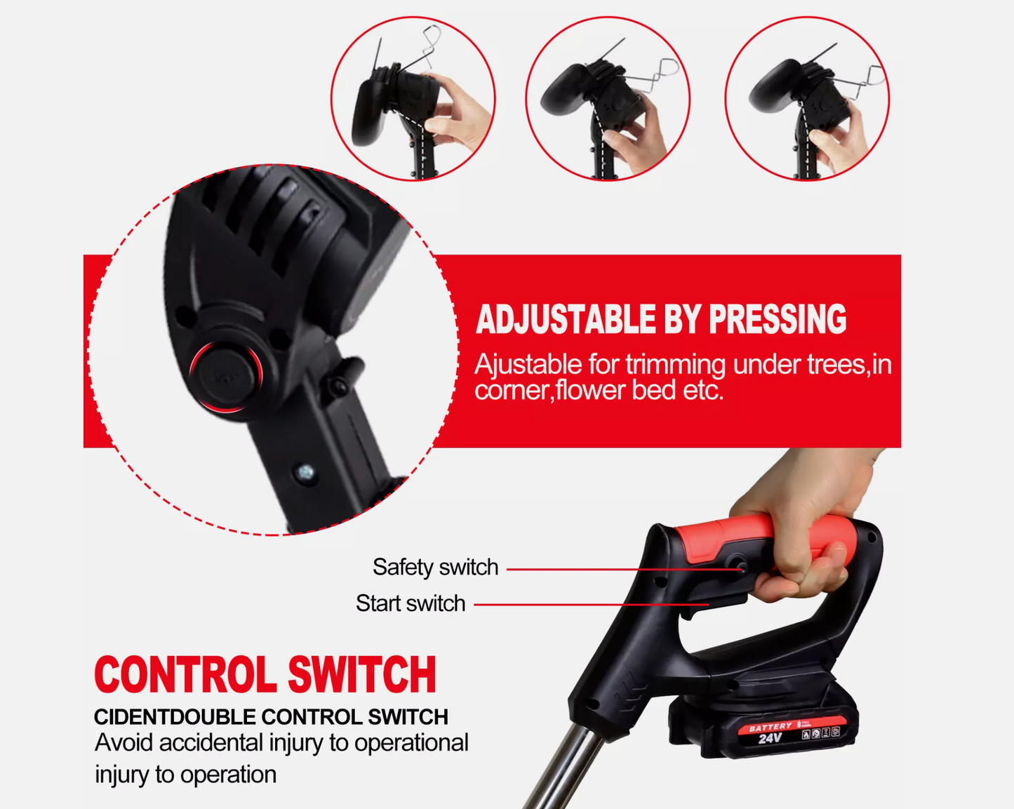 3 In 1 Cordless Grass Trimmer
