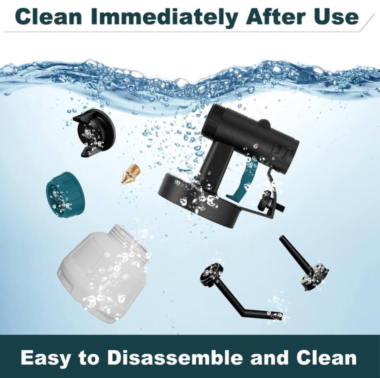 High-pressure Cordless Paint Sprayer with 2 Batteries