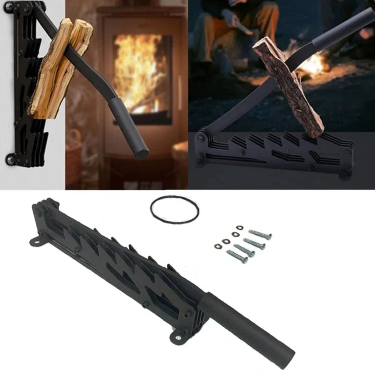Wall Mounted Firewood Kindling Splitter