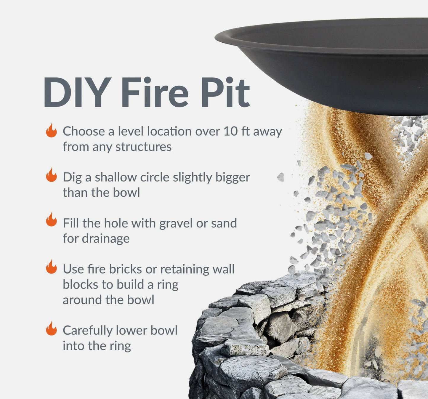 Classic Elegance Steel Replacement Fire Pit Bowl