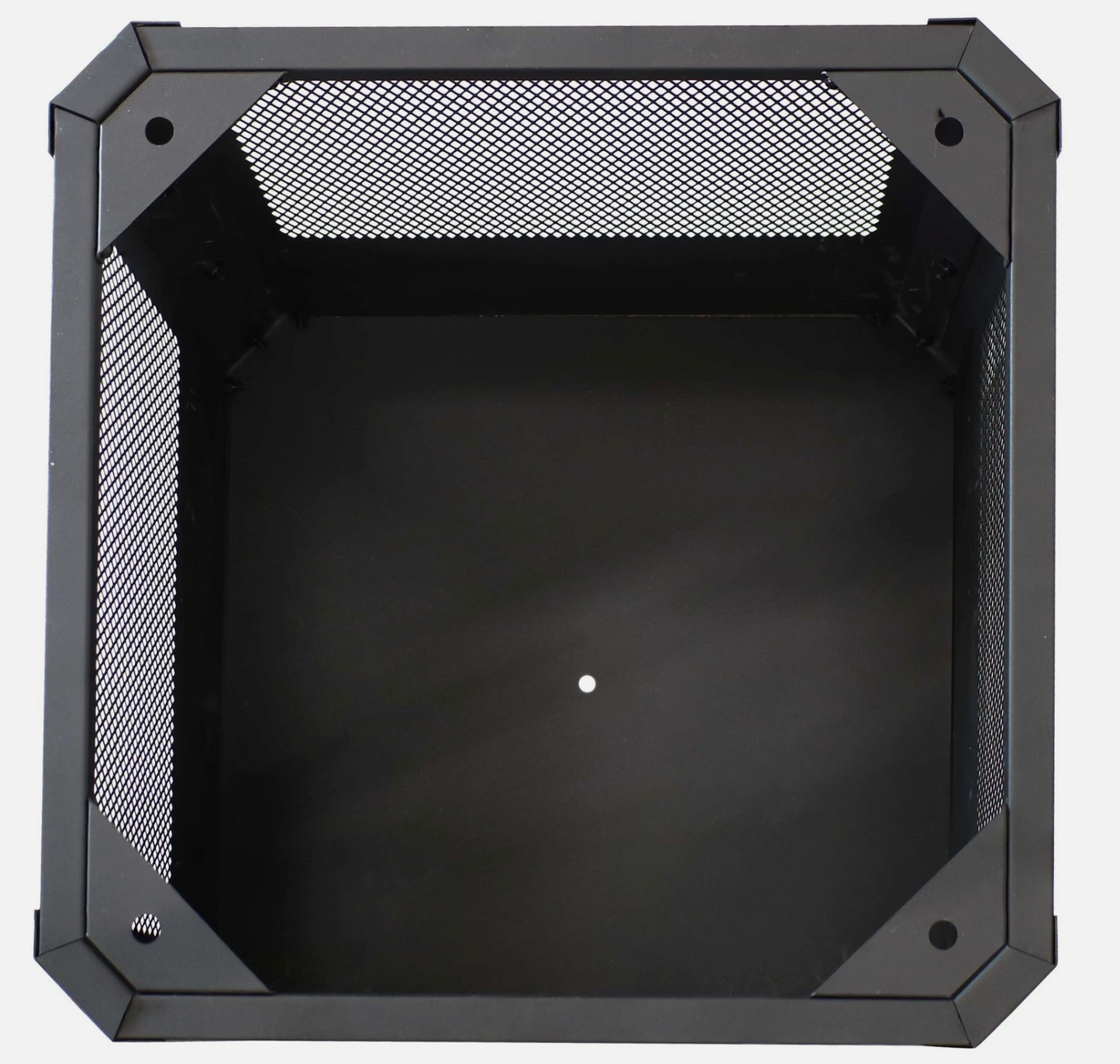 16 in Grelha Square Steel Fire Pit with Grilling Grate