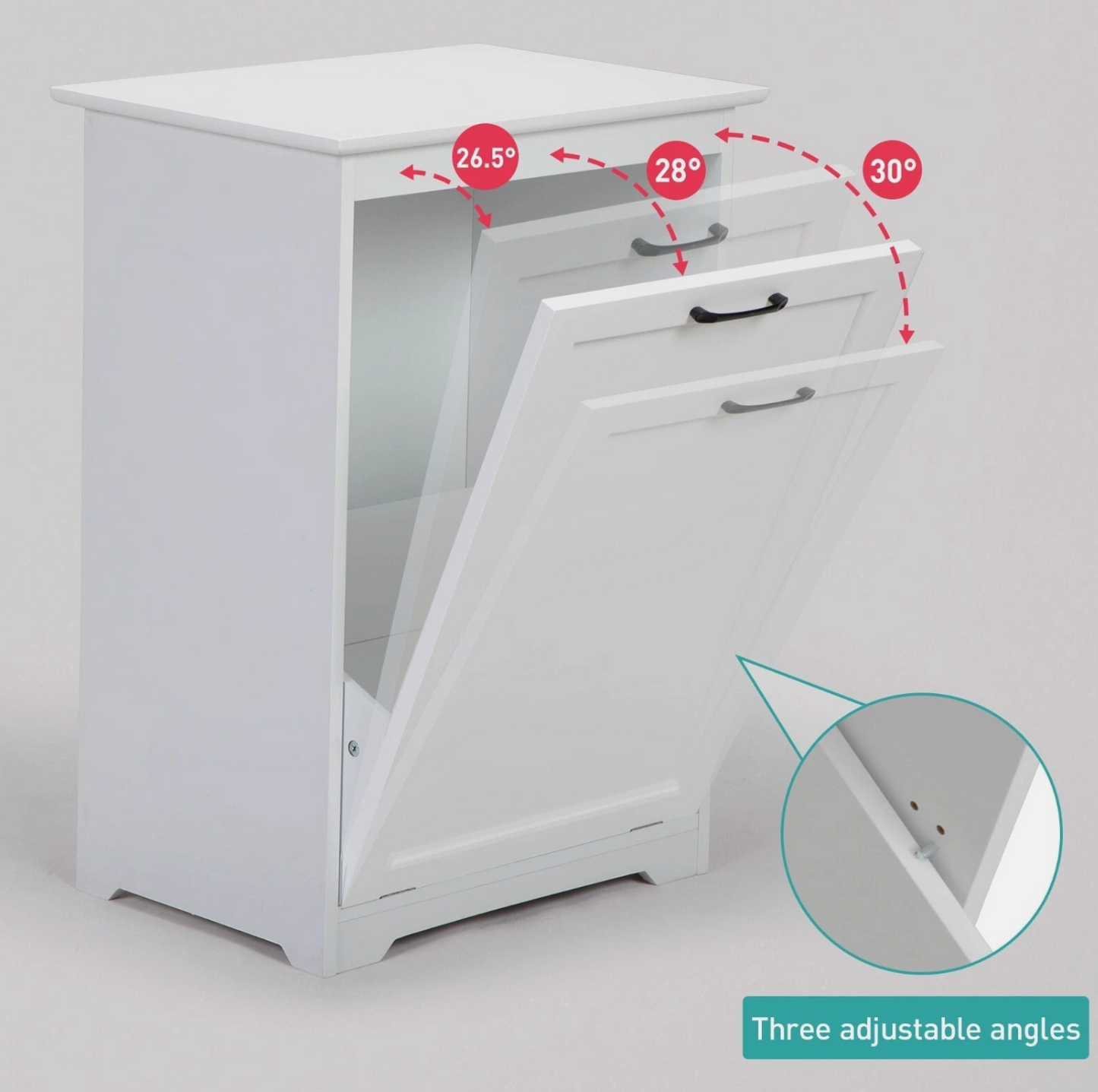 Modern Tilt-out Trash Cabinet Wood Kitchen Garbage Can Holder Recycling Cabinet