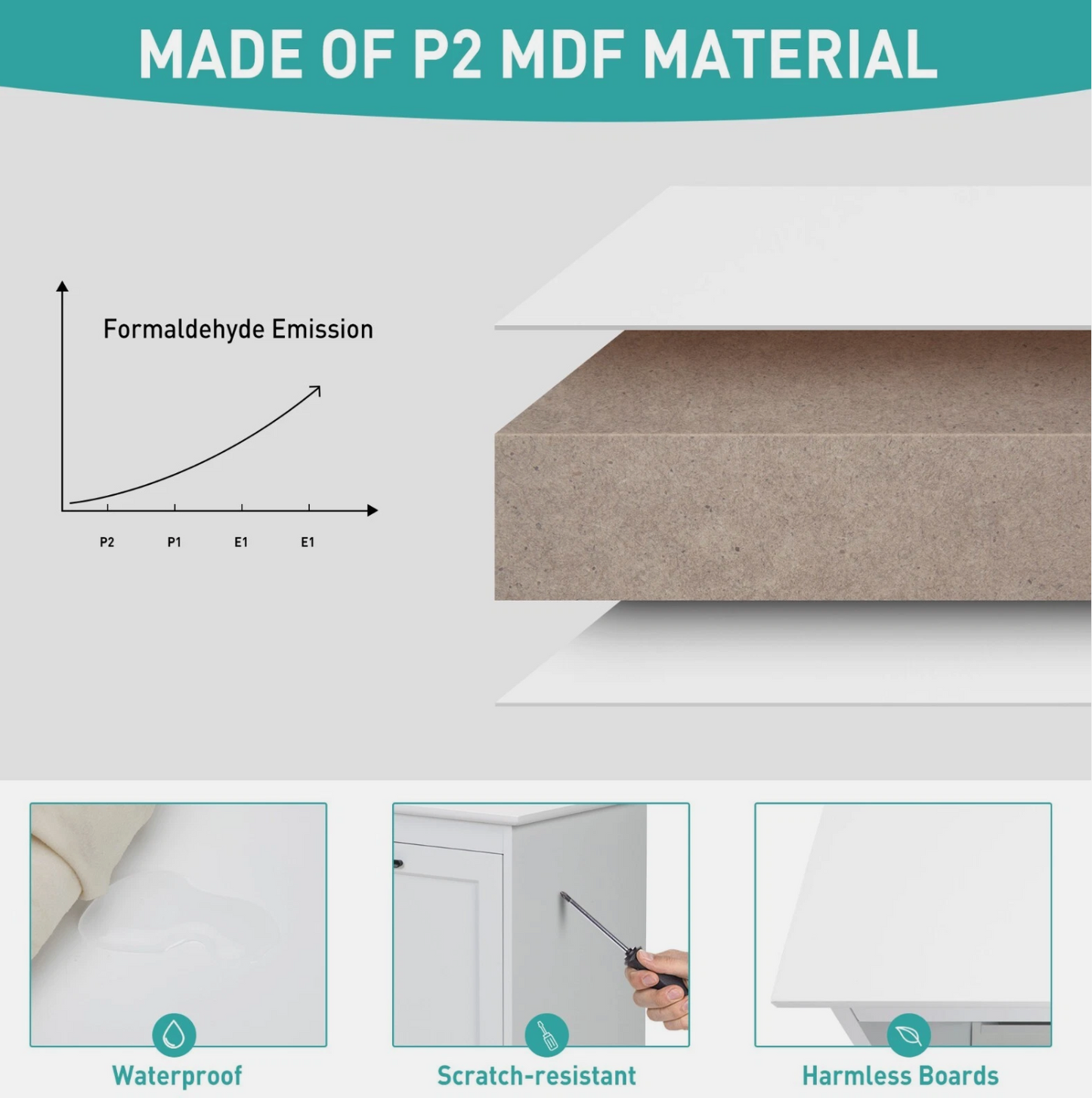 Modern Tilt-out Trash Cabinet Wood Kitchen Garbage Can Holder Recycling Cabinet