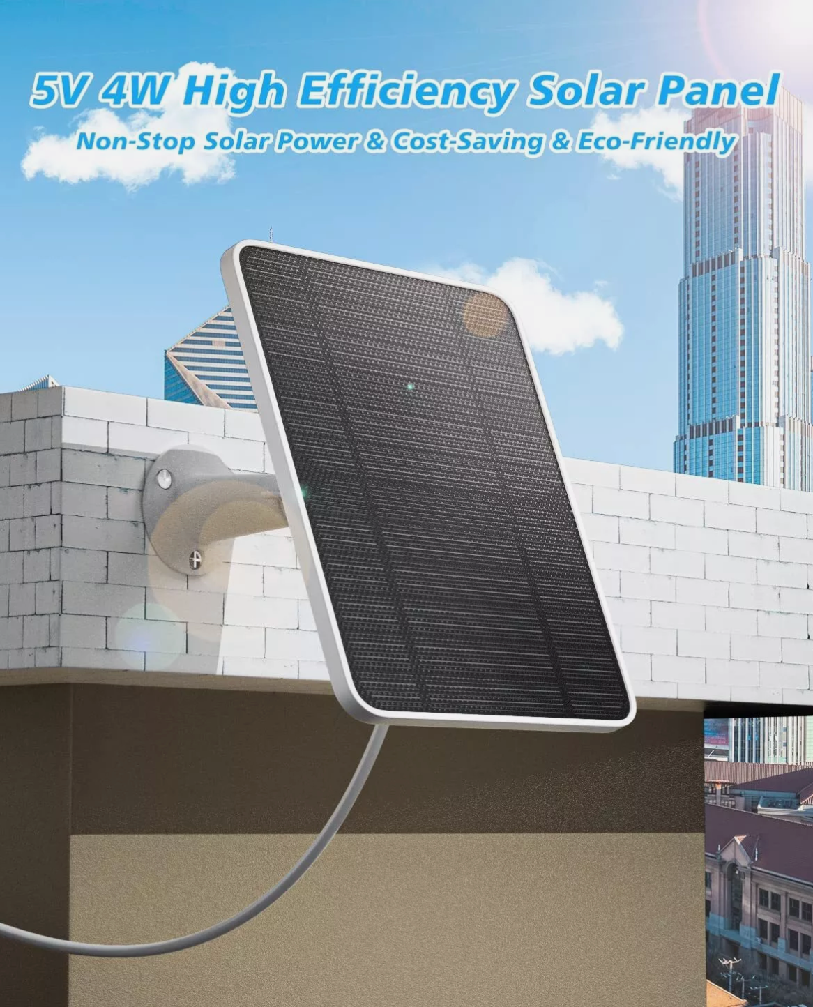 Magnetic Solar Panel Charger for Arlo Ultra/Ultra2/Pro 3/Pro 4 Security Camera
