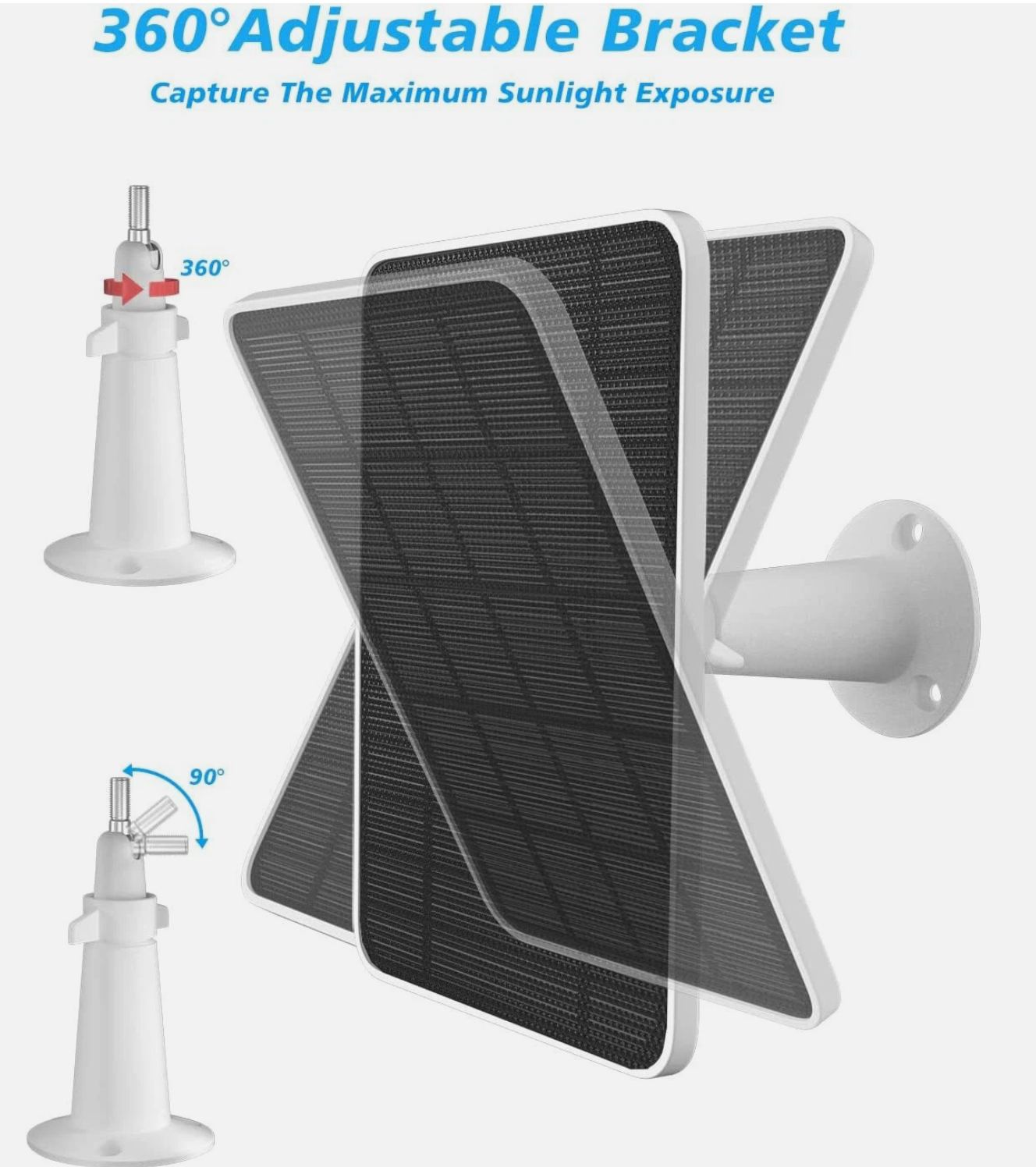 Magnetic Solar Panel Charger for Arlo Ultra/Ultra2/Pro 3/Pro 4 Security Camera