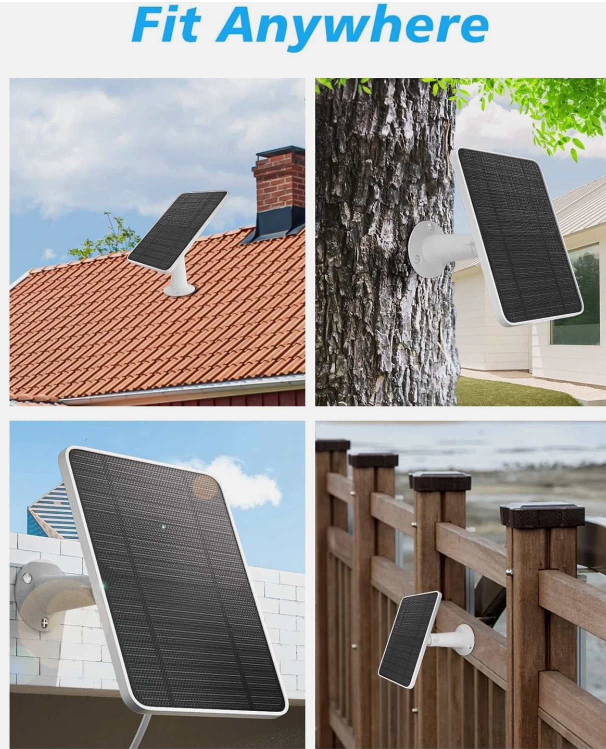 Magnetic Solar Panel Charger for Arlo Ultra/Ultra2/Pro 3/Pro 4 Security Camera