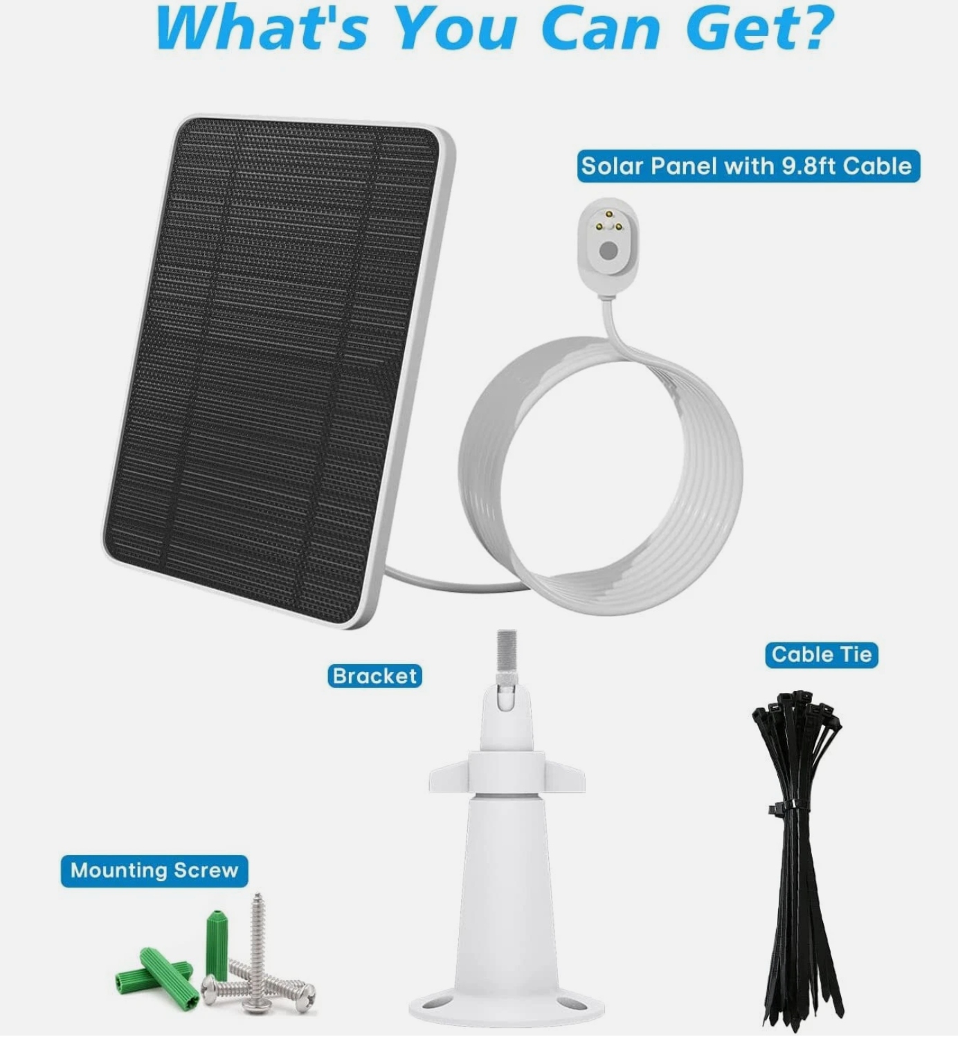 Magnetic Solar Panel Charger for Arlo Ultra/Ultra2/Pro 3/Pro 4 Security Camera