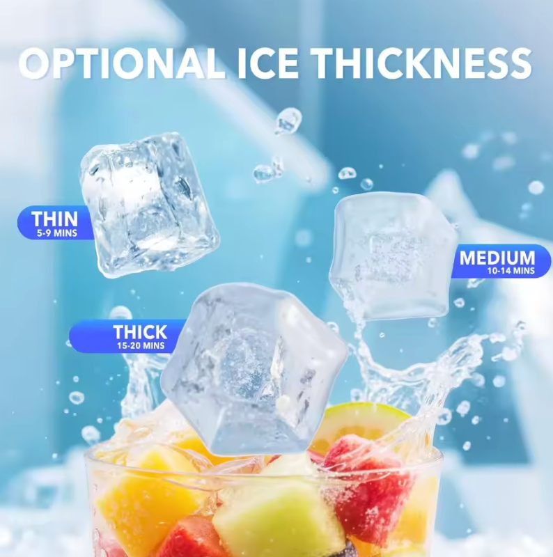 Portable Ice Maker Machine for Home Kitchen Office Bar and Camping: 34LBS in 24Hrs AutoCleaning Produces 16 Nuggets in 13 Minut