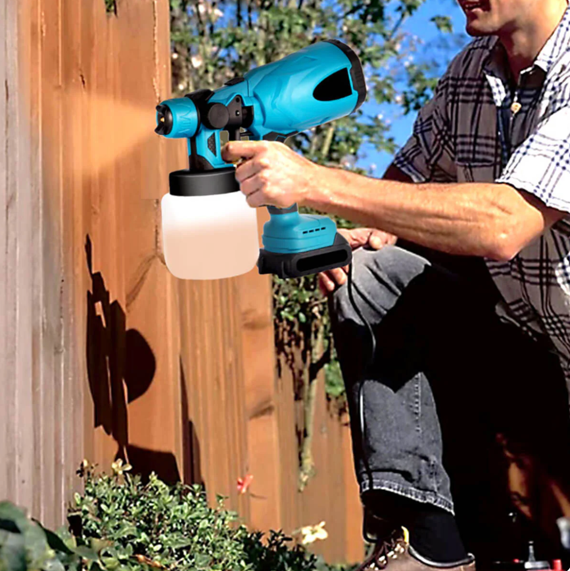 High-pressure Cordless Paint Sprayer with 2 Batteries