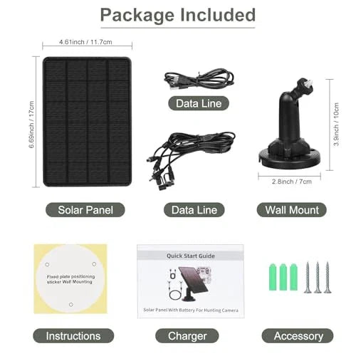 Solar Panel Kit 12V/6V/9V with 8000mAH Rechargeable Lithium Battery, Outdoor Waterproof for All Wildlife Cameras, Game & Trail Cameras | BL8000